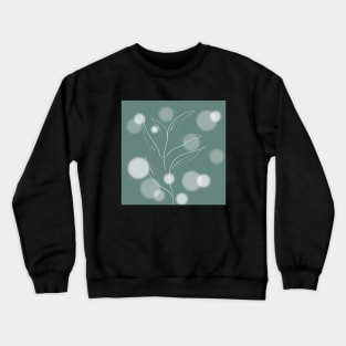 Pleasing Romantic Green Flower Crewneck Sweatshirt